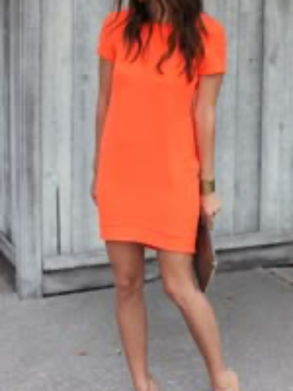 Sans Souci neon bright orange dress size s